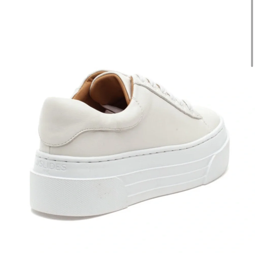 NWT J/SLIDES AMANDA White Leather Sneaker - Picture 3 of 15